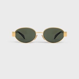 Triomphe metal 01 sunglasses in metal gold/green